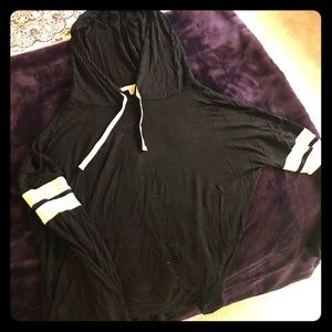 Lightweight soft hooded sweatshirt